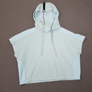 TLF Skye Mesh Crop Hoodie Sleeveless Blue Size Small Take Life Further